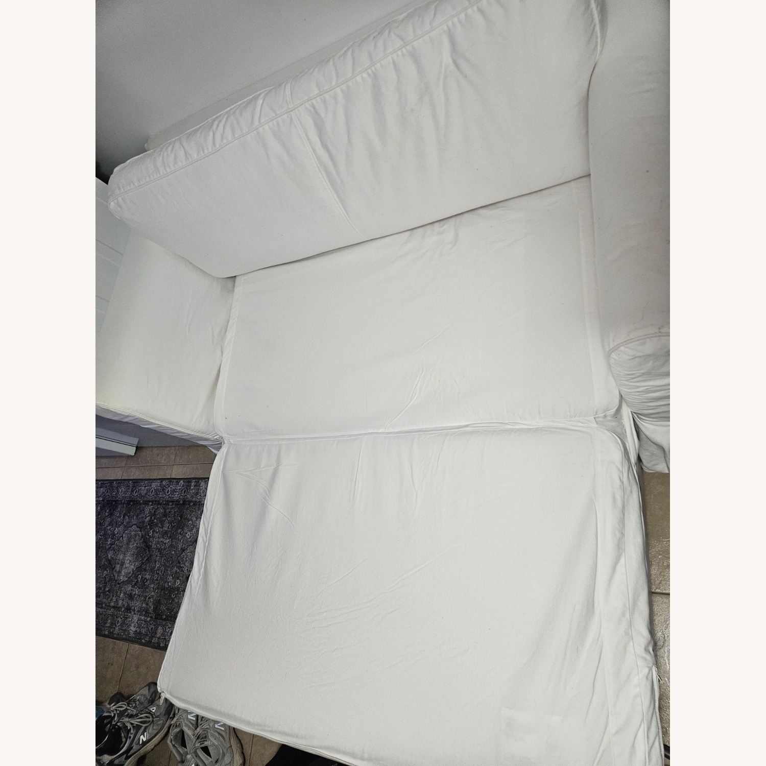 IKEA Hagalund White Fabric Sleeper Sofa - image-5