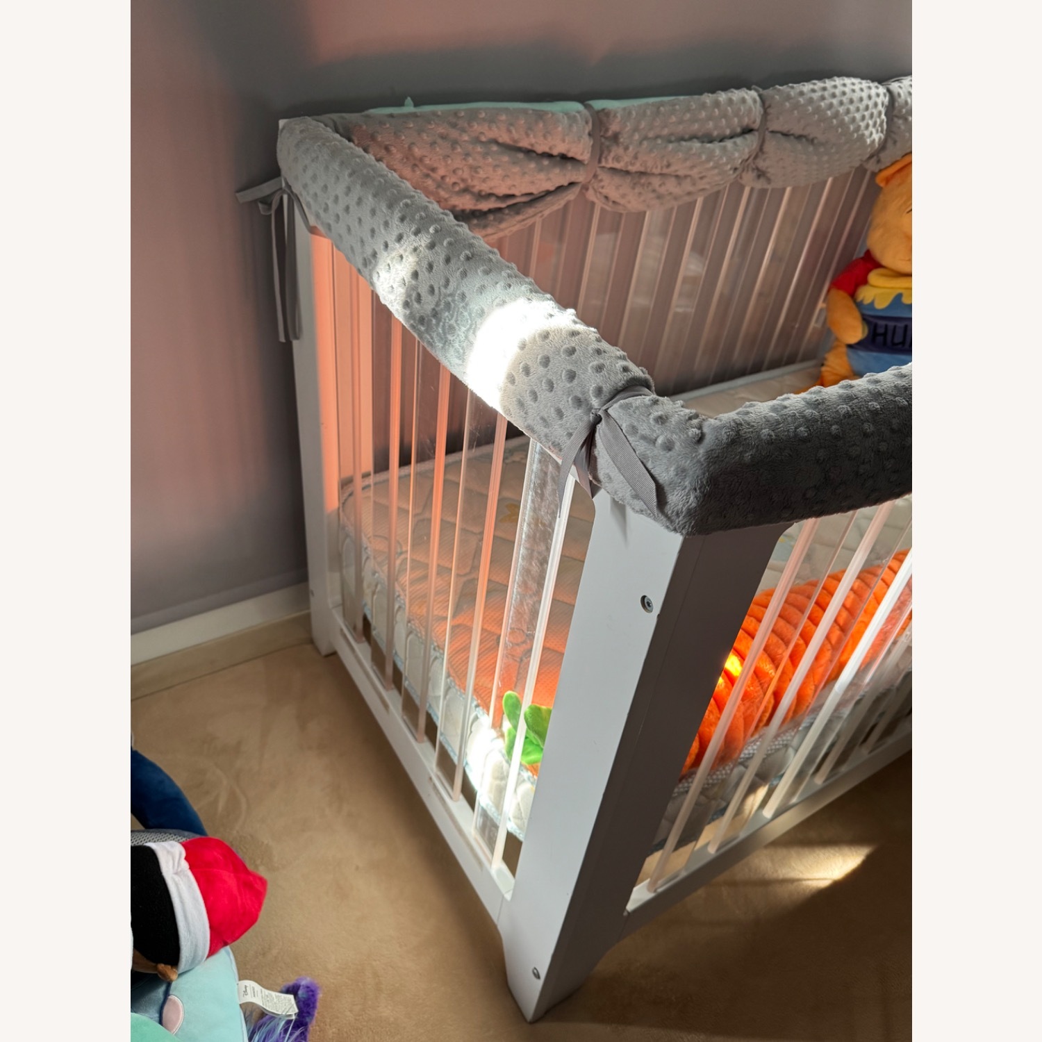 White Wood Crib - image-2