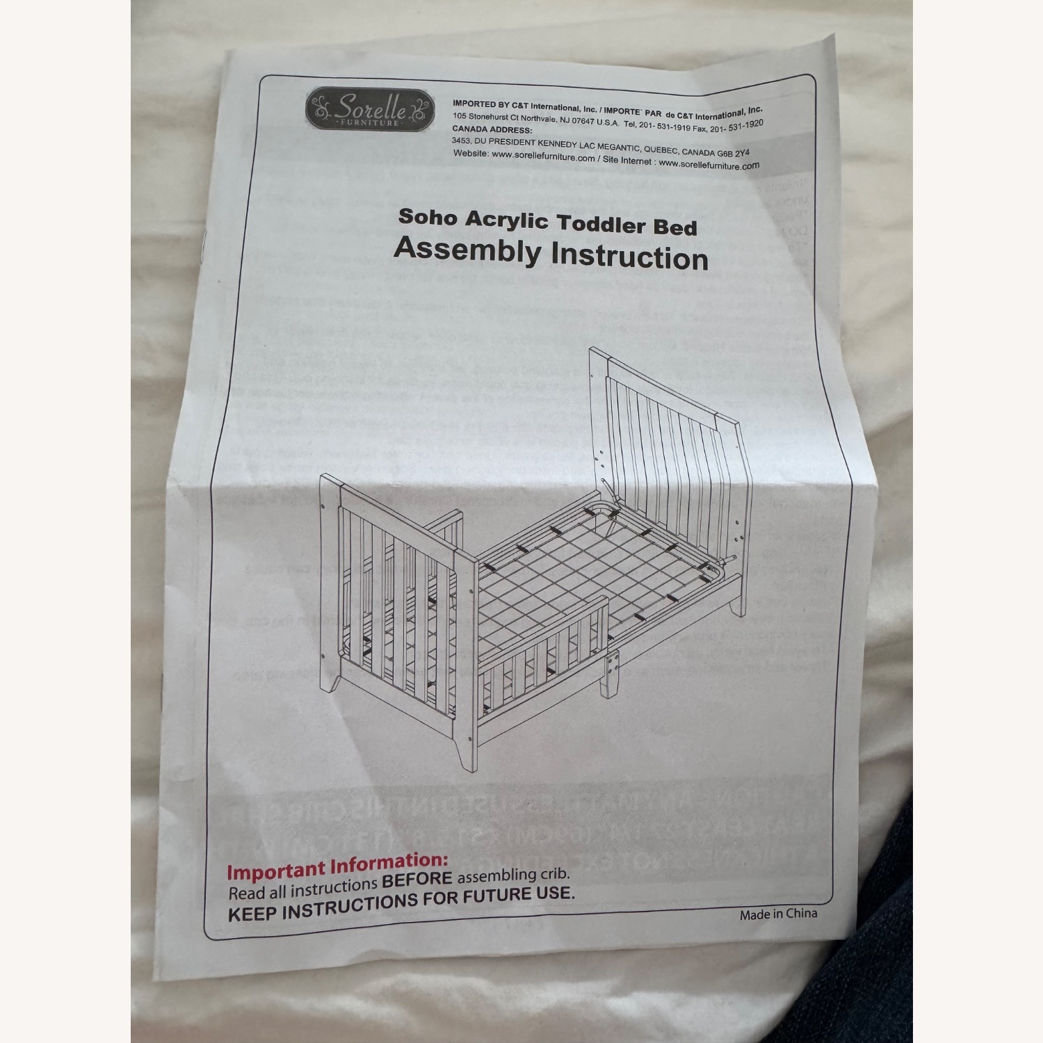 White Wood Crib - image-4