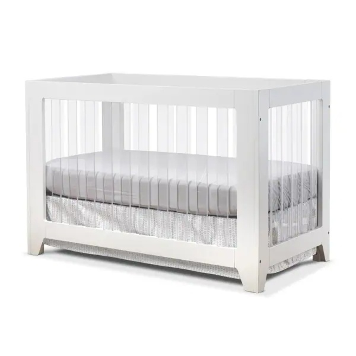 White Wood Crib - image-5