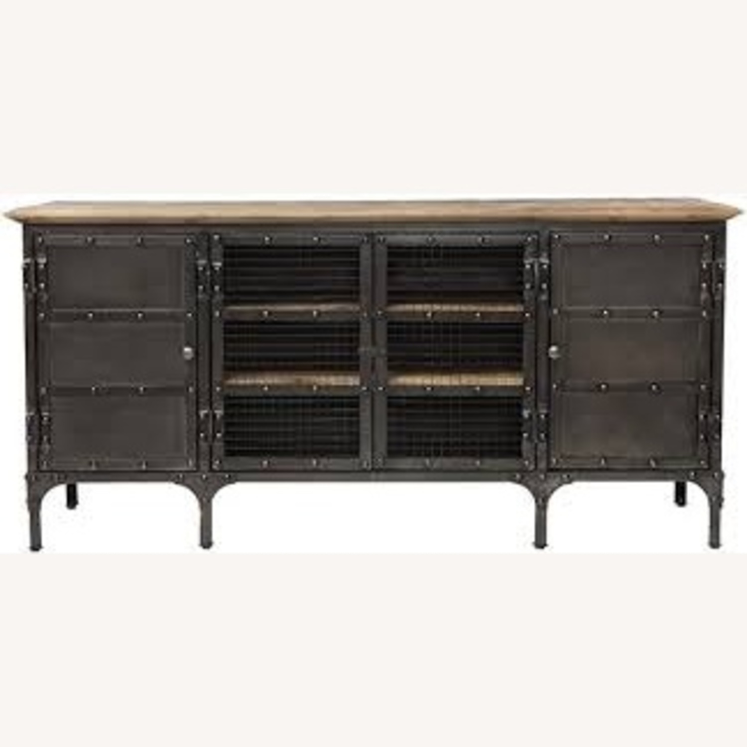 Restoration Hardware Industrial Tool Chest 4-Door Media Console - image-0