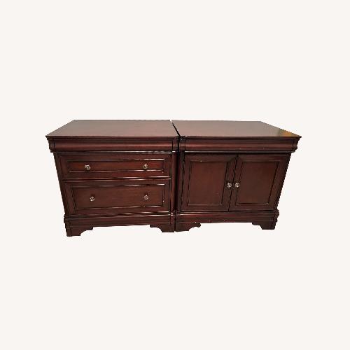 Used Raymour & Flanigan Brookhaven Dark Brown Sideboard for sale on AptDeco