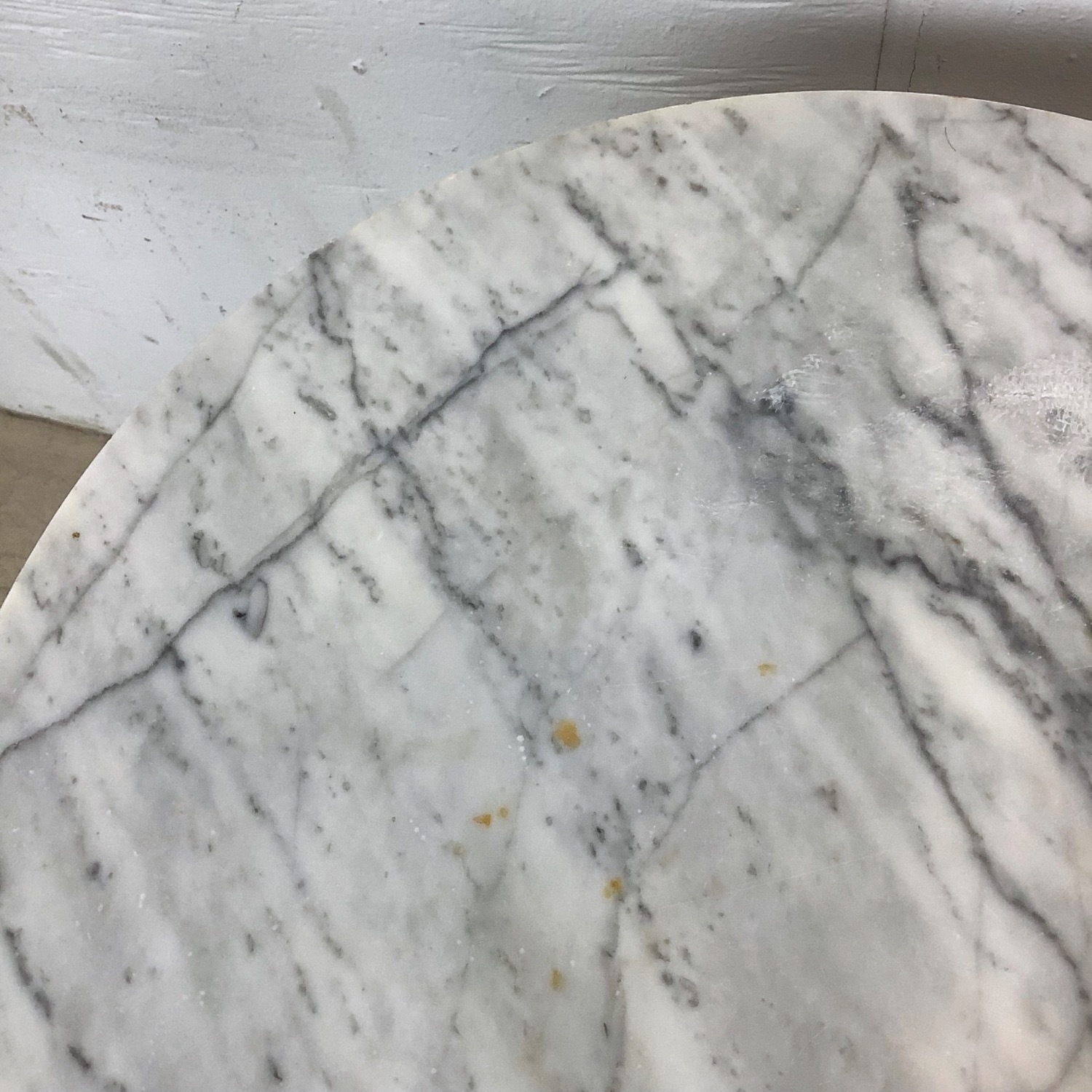 Marble-Top Vintage Parlor Table With Ornate Base - image-8