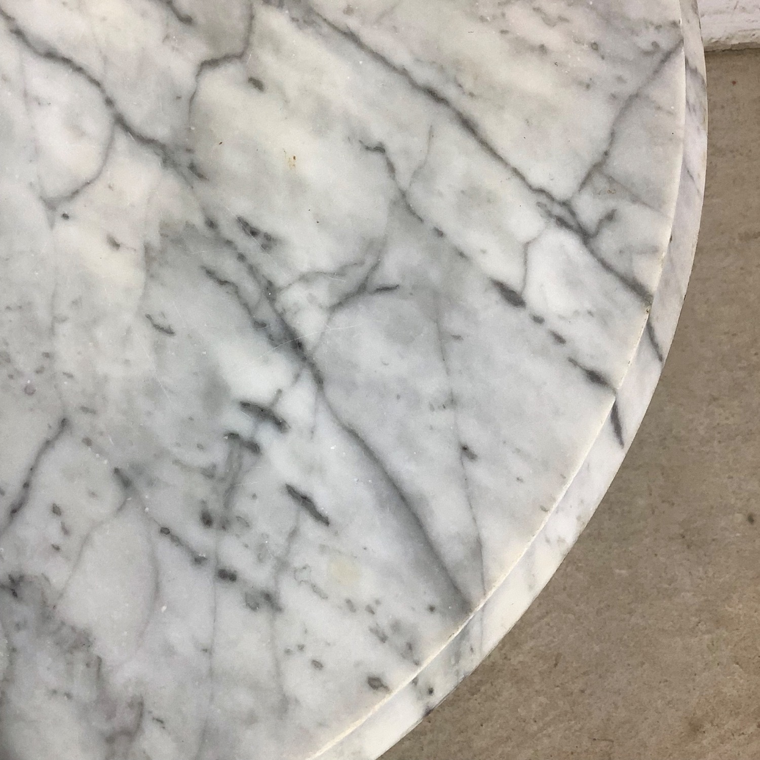 Marble-Top Vintage Parlor Table With Ornate Base - image-5