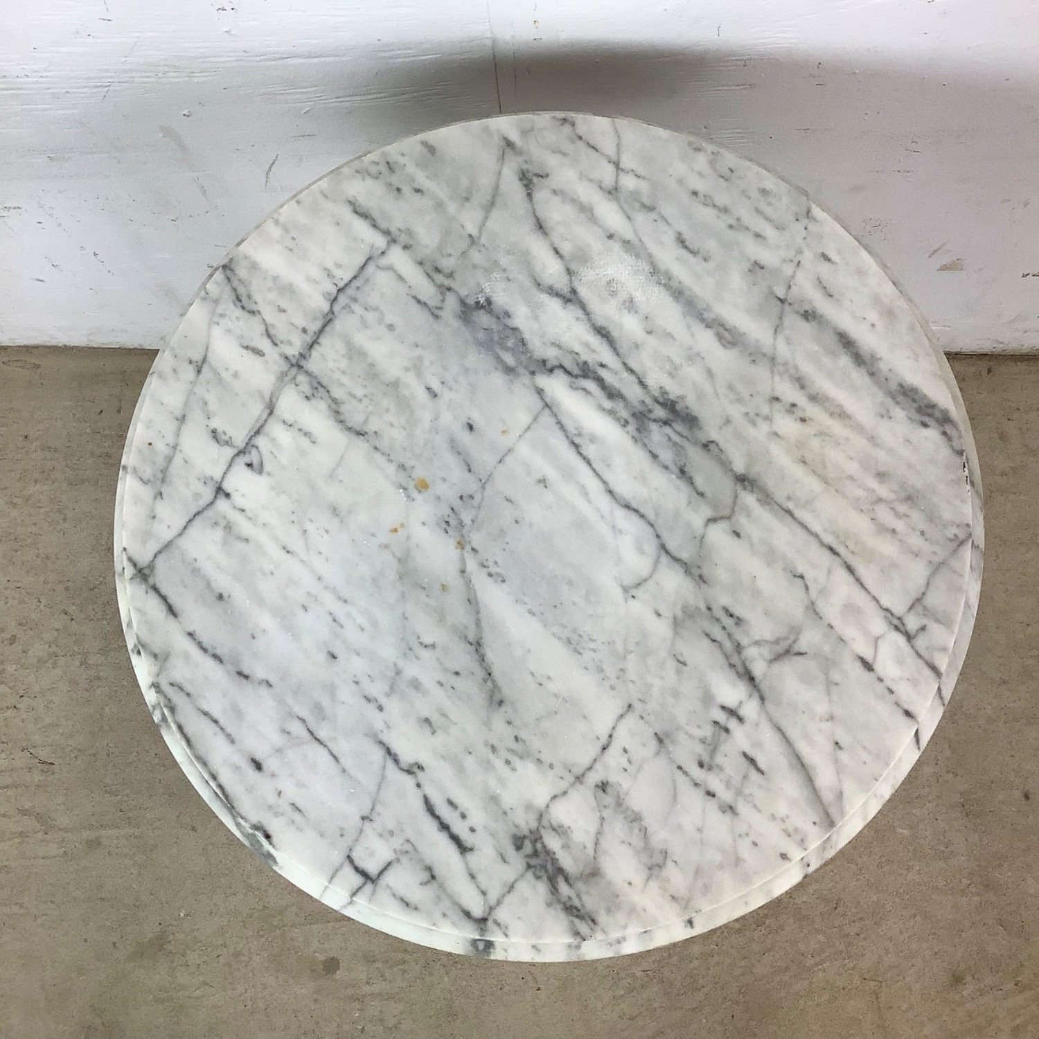 Marble-Top Vintage Parlor Table With Ornate Base - image-4