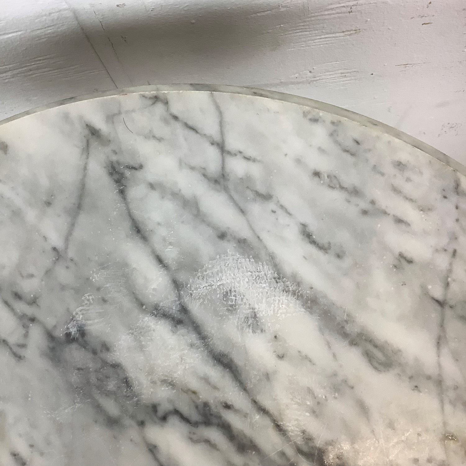 Marble-Top Vintage Parlor Table With Ornate Base - image-7