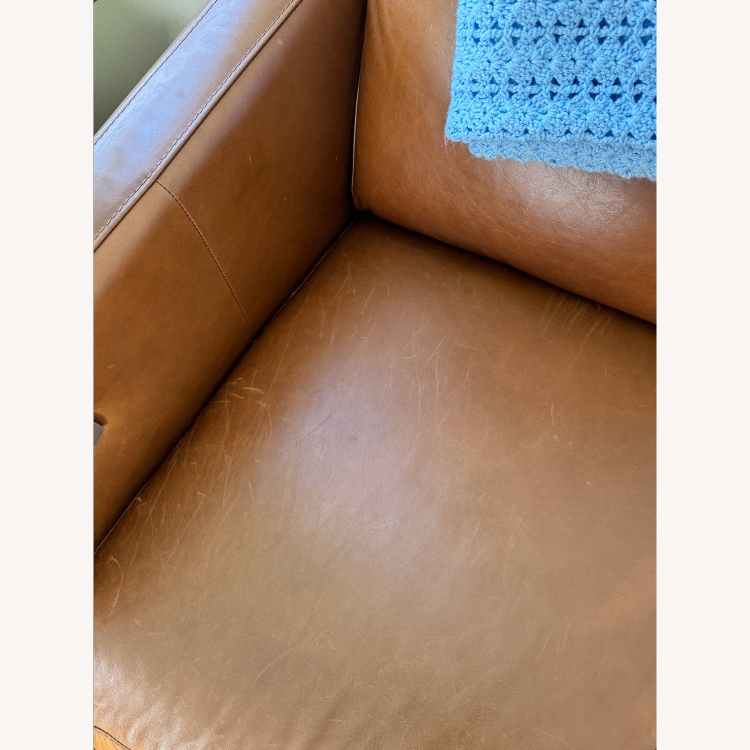 West Elm Harris Dark Brown Leather Recliner - image-2