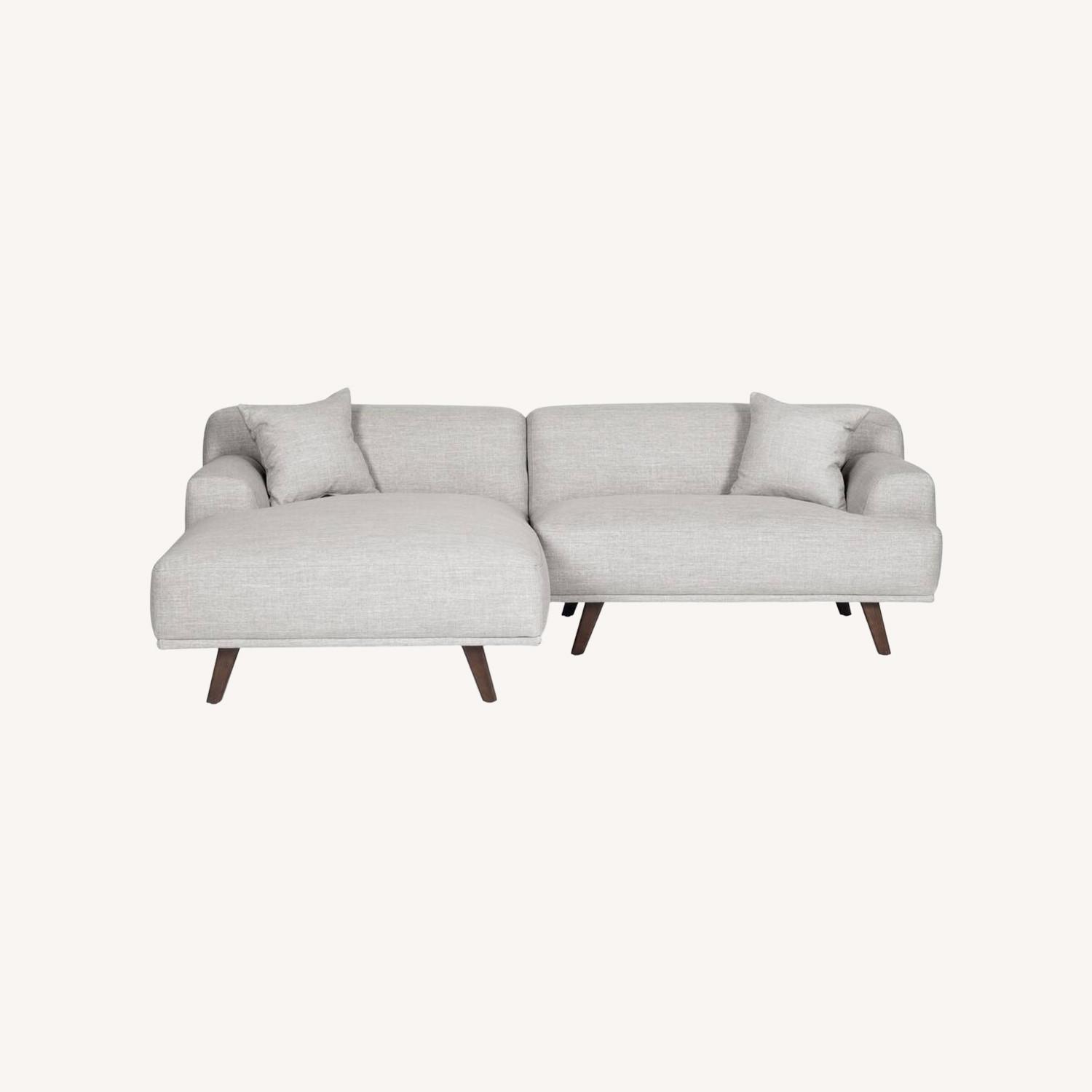 Poly and Bark White 2 Piece Sectional - image-0