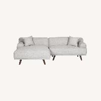 Poly and Bark White 2 Piece Sectional