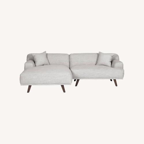 Used Poly and Bark White 2 Piece Sectional for sale on AptDeco