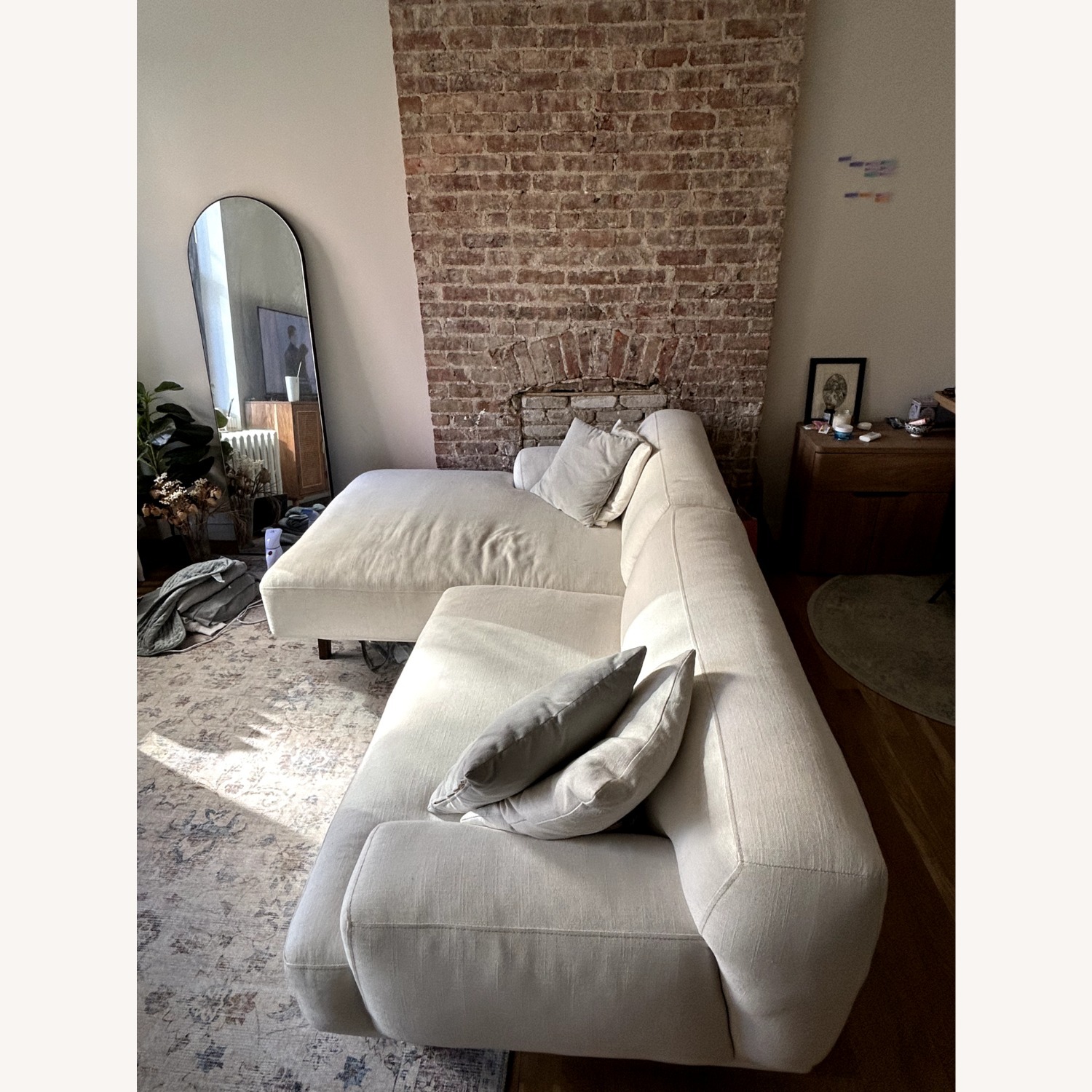 Poly and Bark White 2 Piece Sectional - image-2