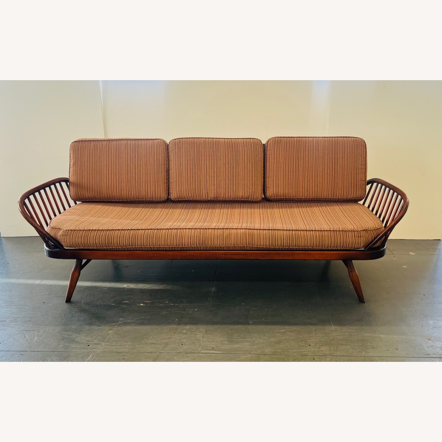 Vintage/Antique Dark Brown Wood 3+ Seater Sofa - image-0