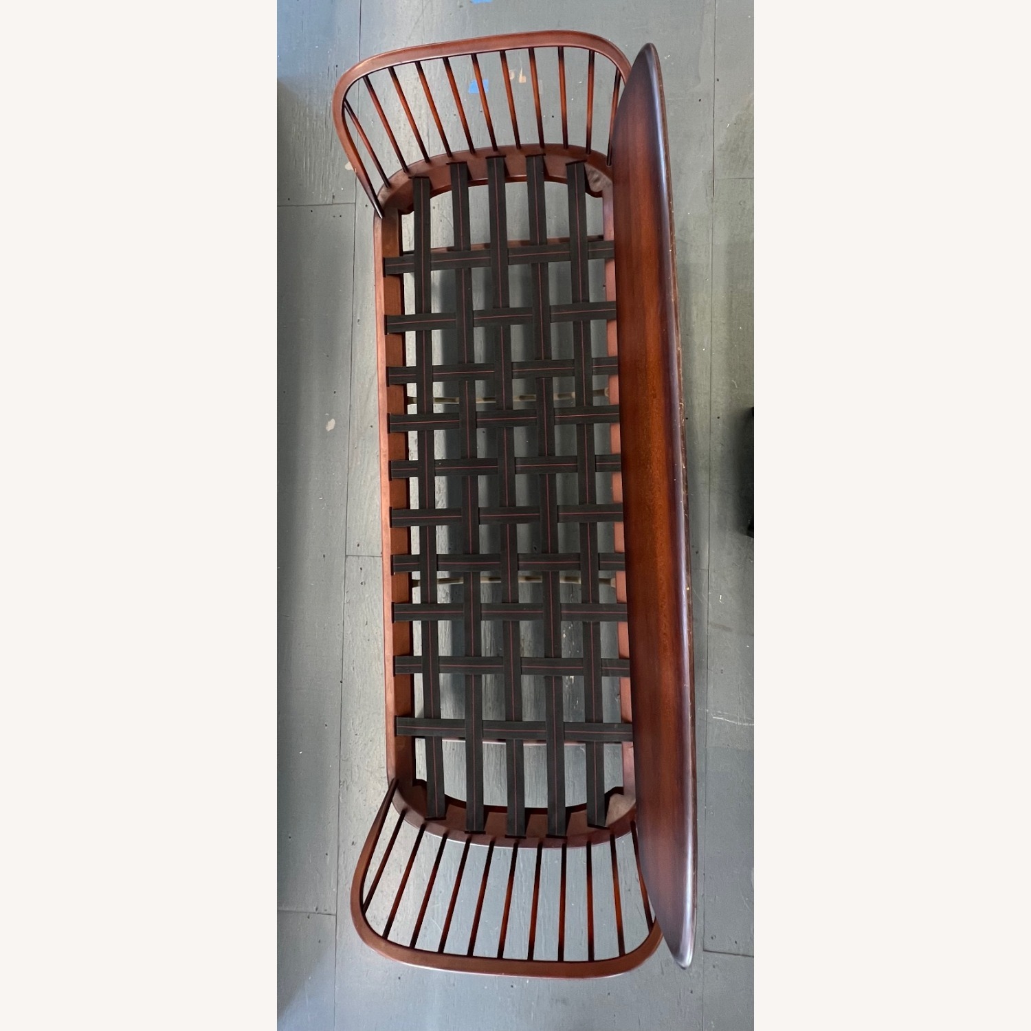 Vintage/Antique Dark Brown Wood 3+ Seater Sofa - image-3