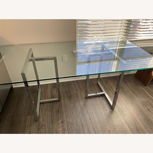 Used CB2 Silverado Dining Table Silver 72 Inch for sale on AptDeco