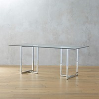 CB2 Silverado Dining Table Silver 72 Inch