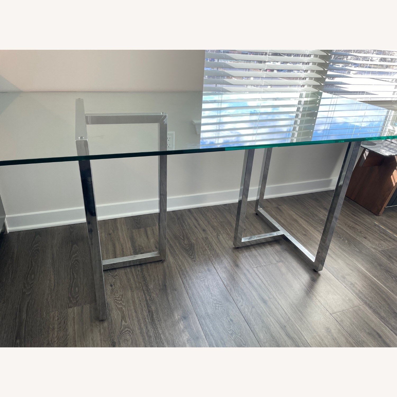 CB2 Silverado Dining Table Silver 72 Inch - image-5