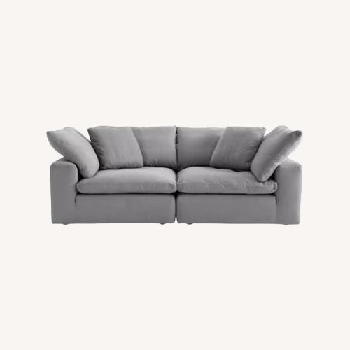 Used Bob's Discount Furniture Dream Dark Gray 2 Seater Sofa for sale on AptDeco