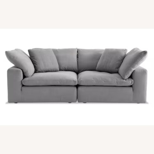 Used Bob's Discount Furniture Dream Dark Gray 2 Seater Sofa for sale on AptDeco