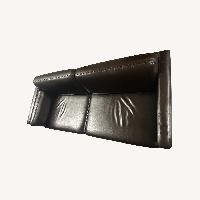 Dark Brown Leather 3+ Seater Sofa