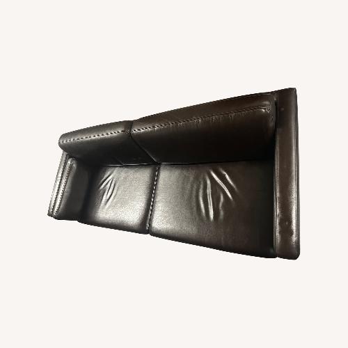 Used Dark Brown Leather 3+ Seater Sofa for sale on AptDeco