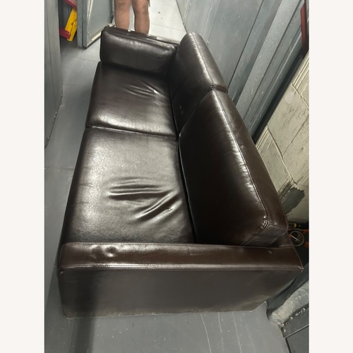 Used Dark Brown Leather 3+ Seater Sofa for sale on AptDeco