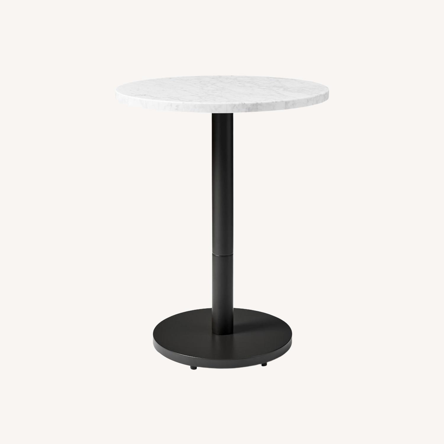 West Elm Orbit Restaurant Dining Table - Marble - Round - image-0