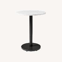 West Elm Orbit Restaurant Dining Table - Marble - Round