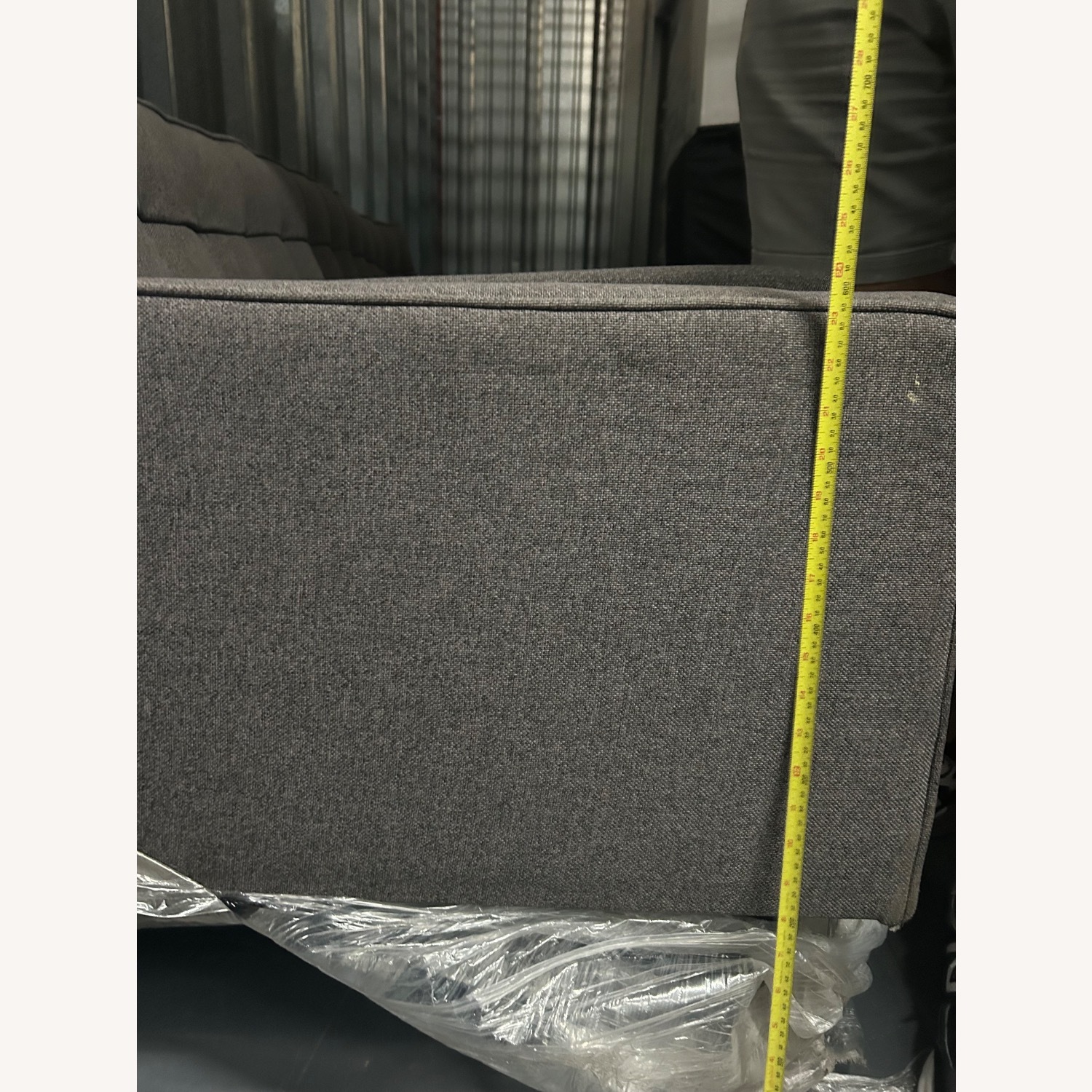 Light Gray Fabric 3+ Seater Sofa - image-2