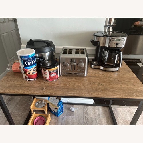 Used Wayfair Light Brown Wood Dining Table for sale on AptDeco