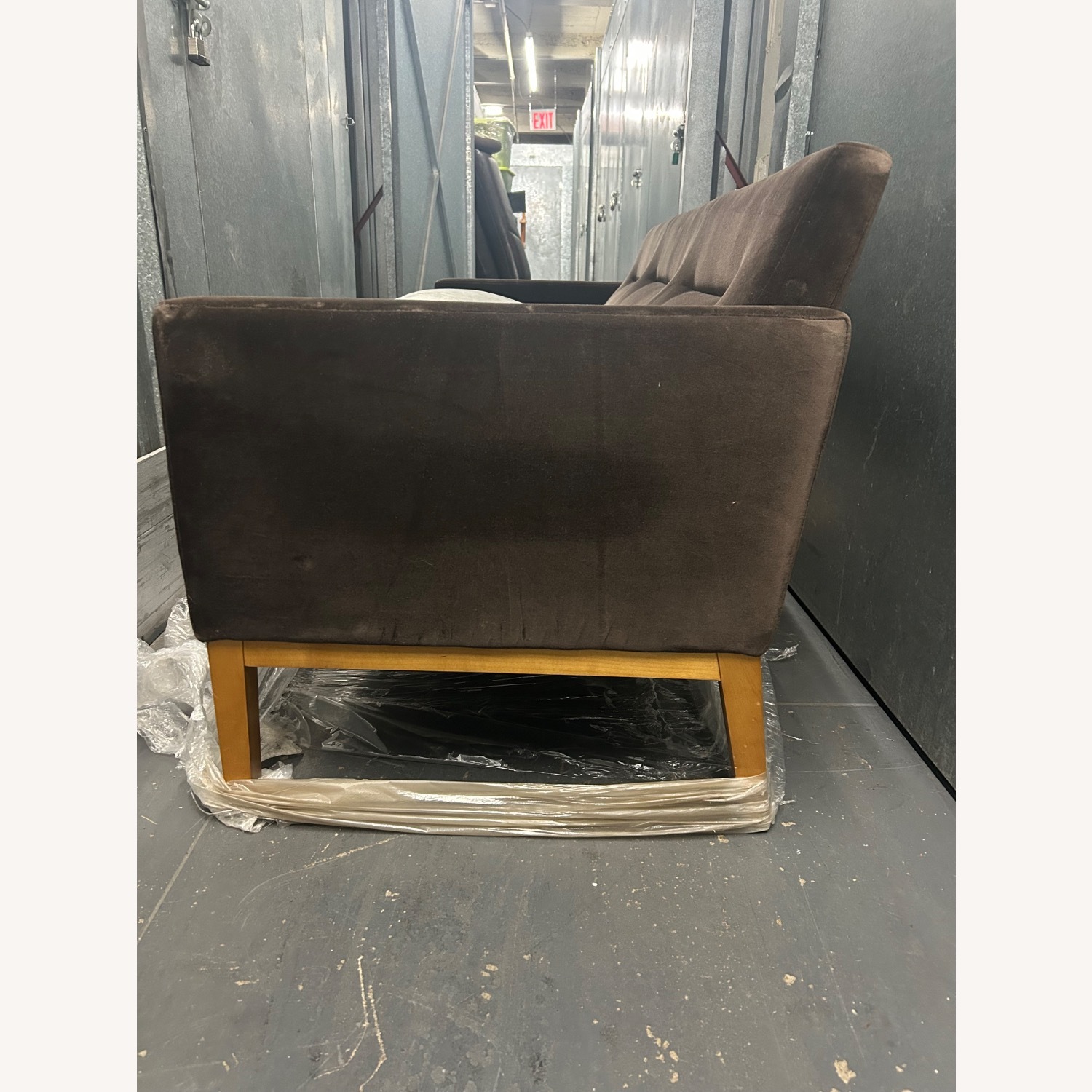 Dark Brown Fabric 3+ Seater Sofa - image-7