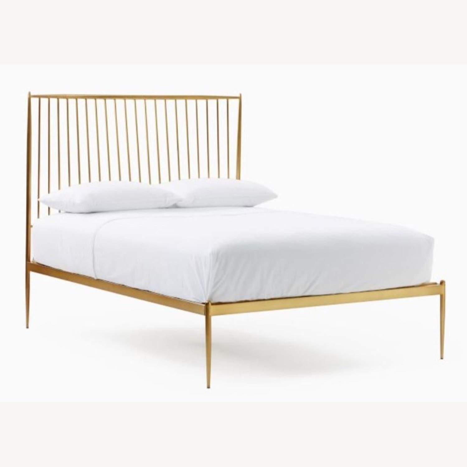 West Elm Stella Brass Queen Bed - image-1