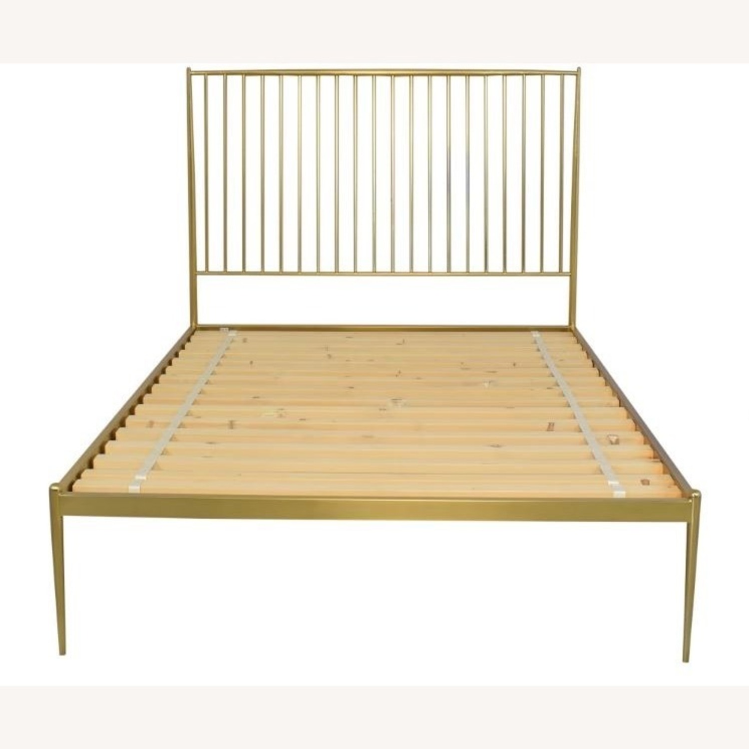 West Elm Stella Brass Queen Bed - image-3