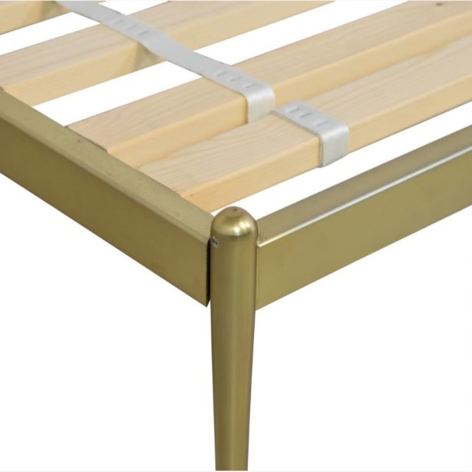 West Elm Stella Brass Queen Bed - image-4