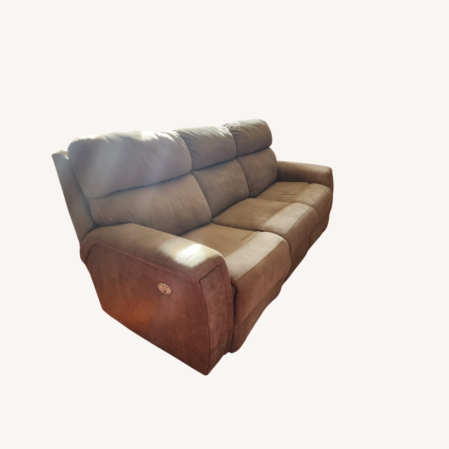 Raymour & Flanigan Blake Microfiber Power Sofa - image-3