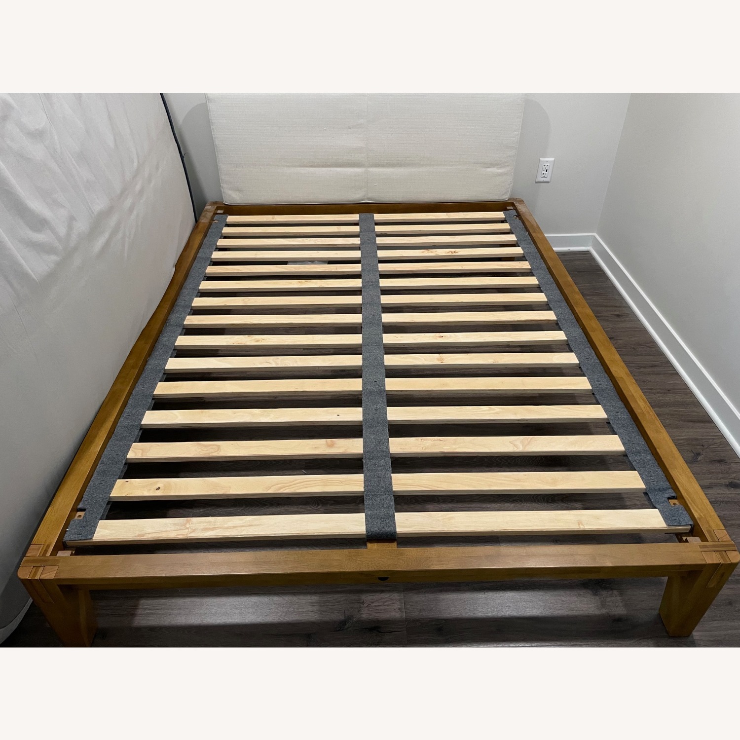 Thuma Classic Bed Queen in Walnut and Cream Linen  - image-4