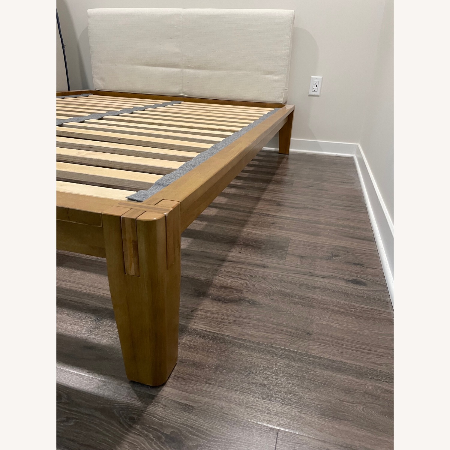 Thuma Classic Bed Queen in Walnut and Cream Linen  - image-2