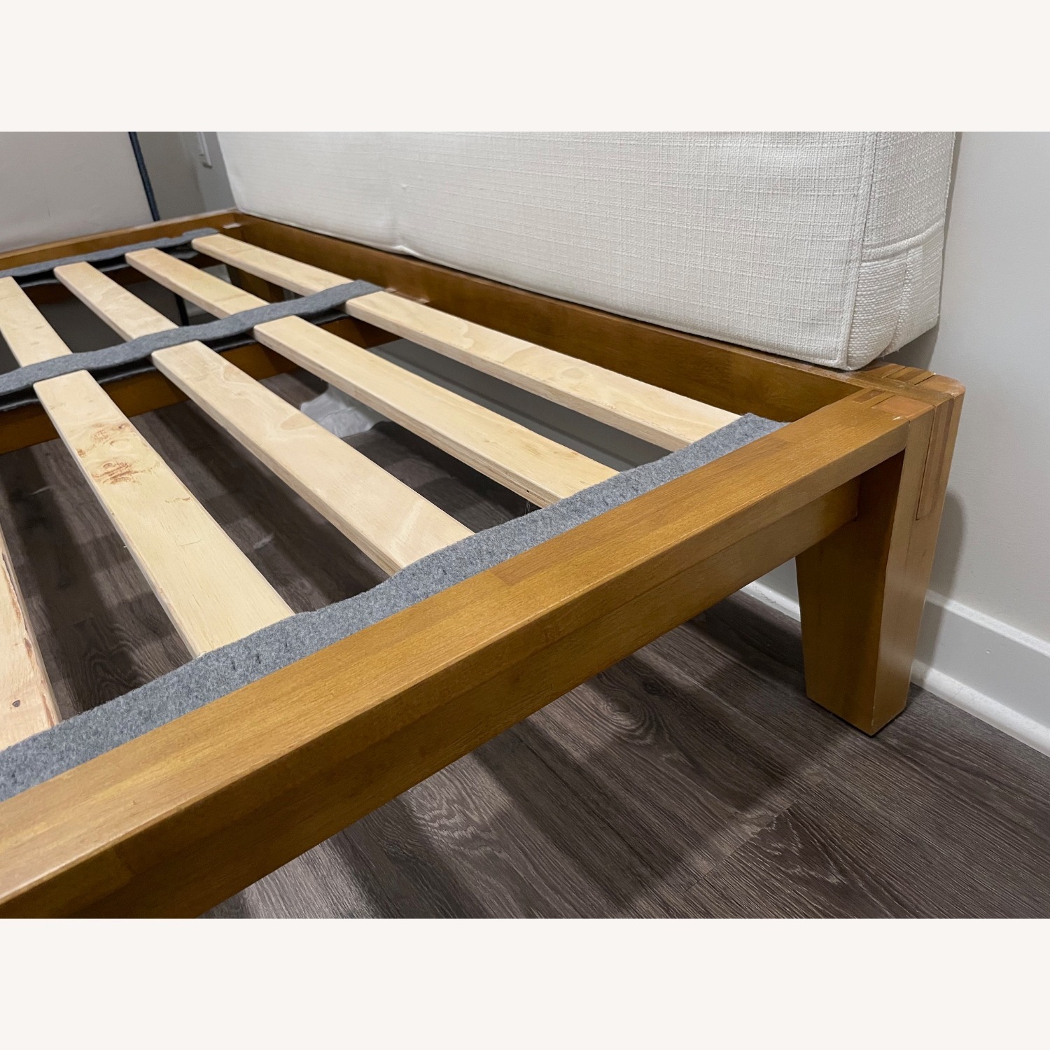 Thuma Classic Bed Queen in Walnut and Cream Linen  - image-5