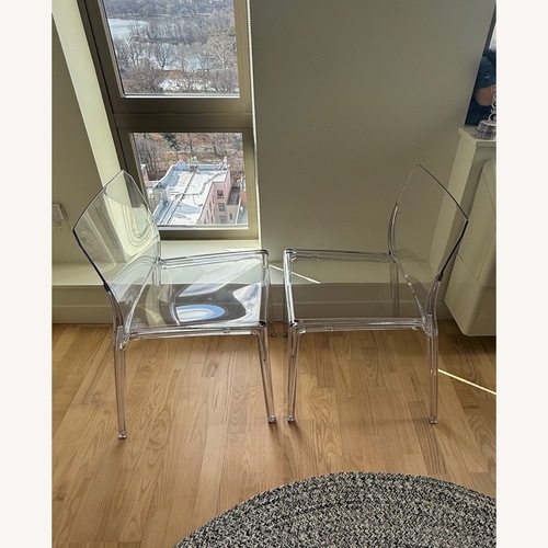 Used CB2 Bolla Clear Dining Chairs for sale on AptDeco