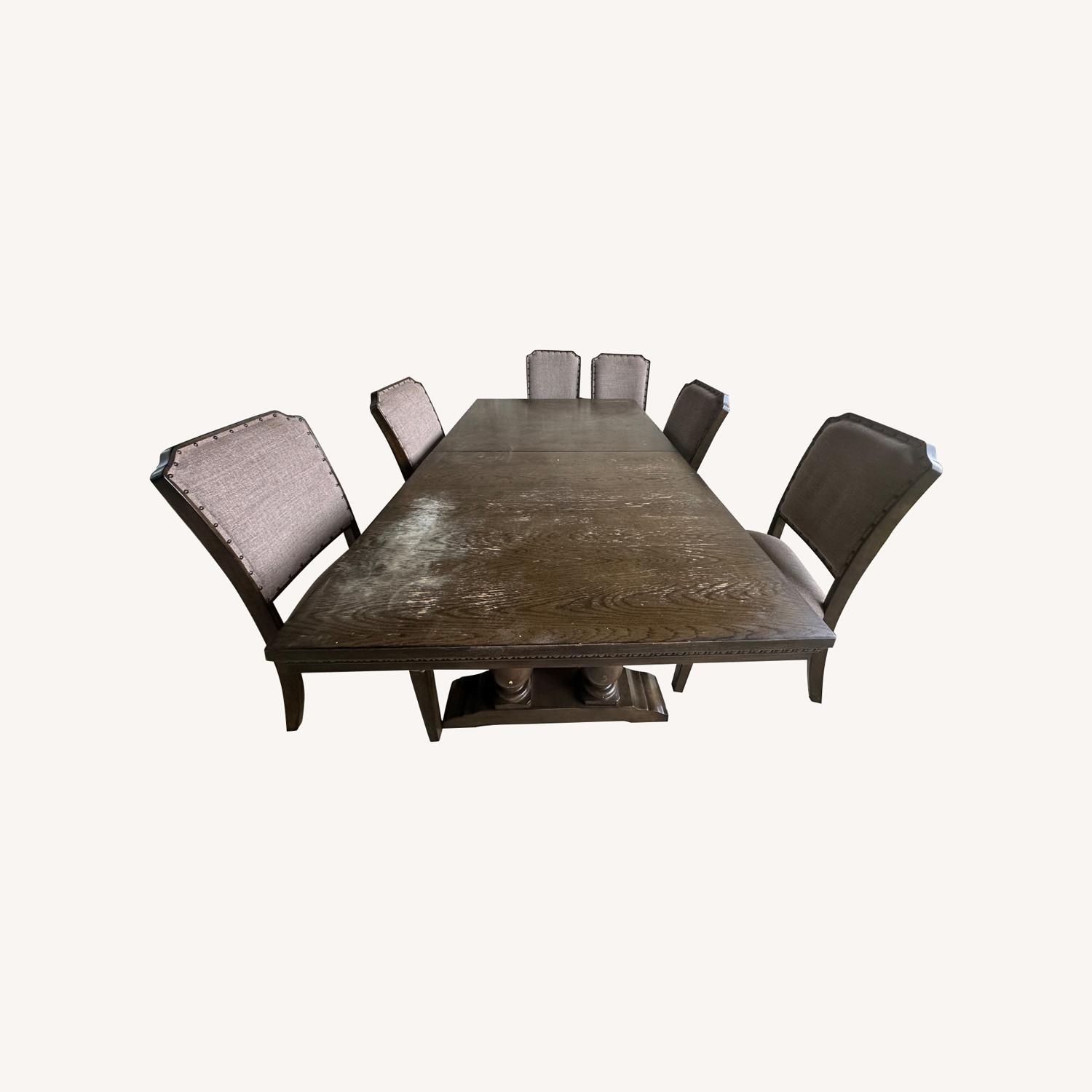 Light Brown Wood Dining Sets - image-0