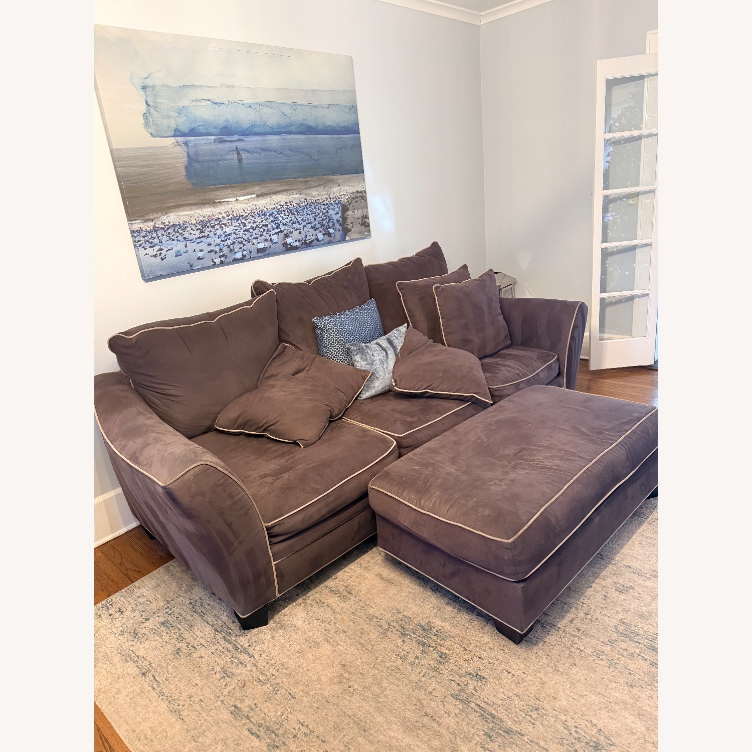 Raymour & Flanigan Briarwood Dark Gray 3+ Seater Sofa - image-1