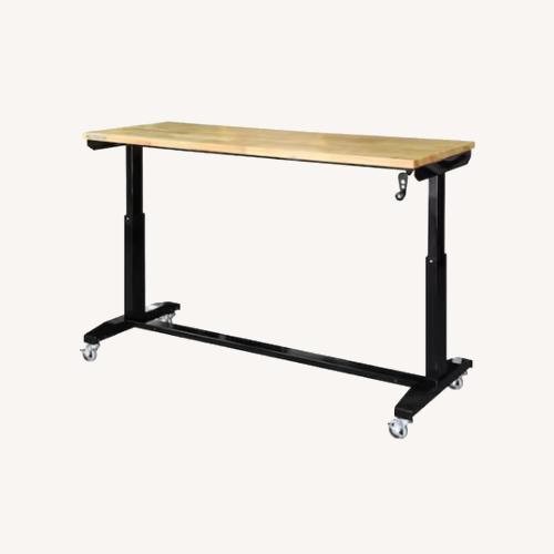 Used Home Depot Husky Natural Wood Desk for sale on AptDeco