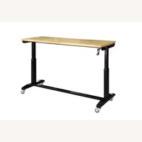 Home Depot Husky Natural Wood Desk