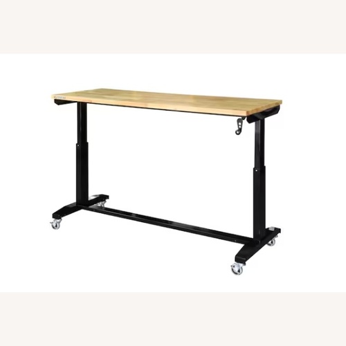 Used Home Depot Husky Natural Wood Desk for sale on AptDeco