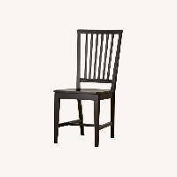 Crate & Barrel Distressed Wood Chairs