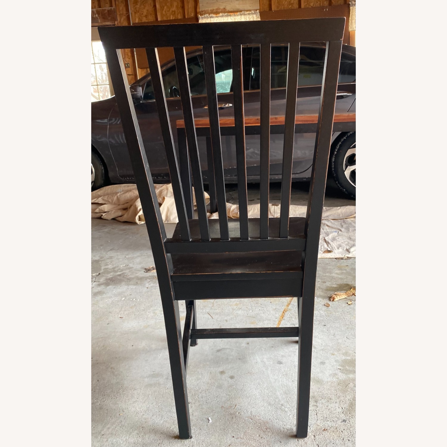 Crate & Barrel Distressed Wood Chairs - image-4