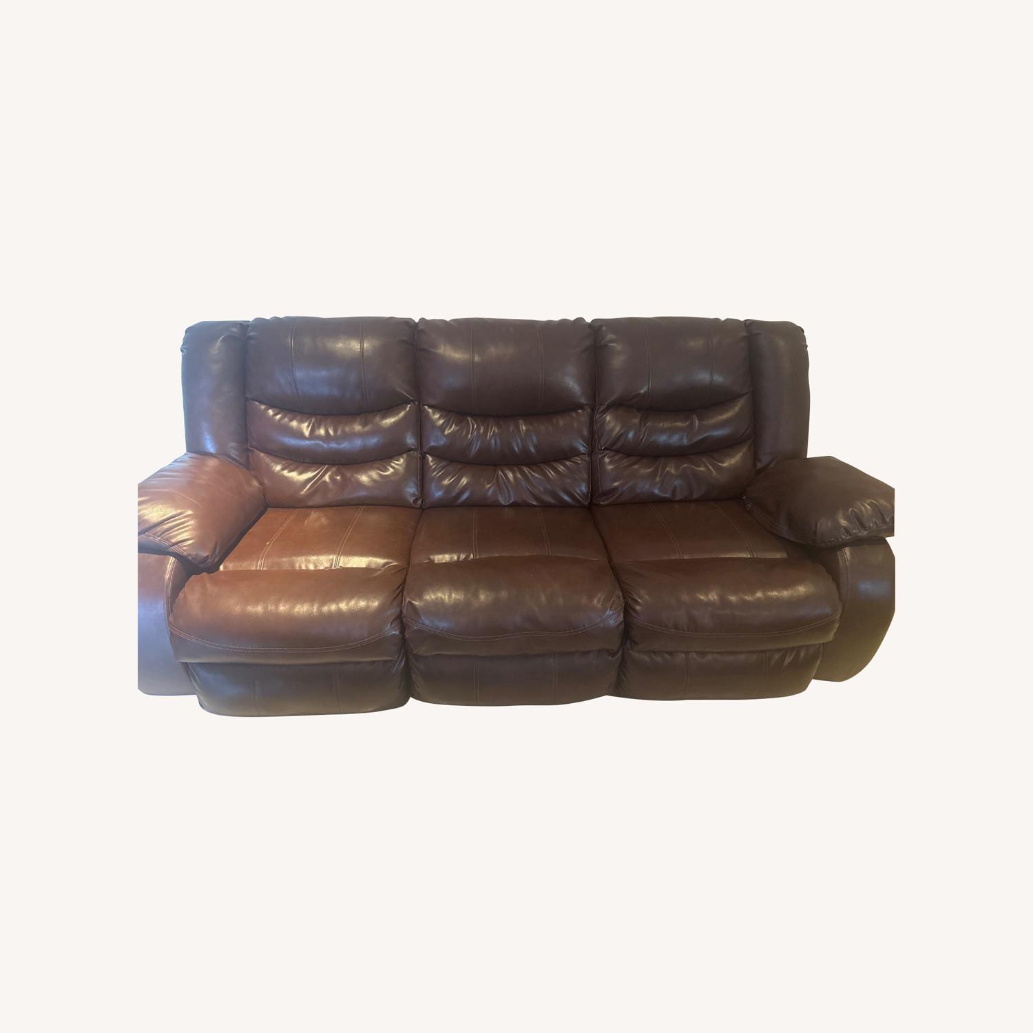 Chocolate Brown Couch - image-0