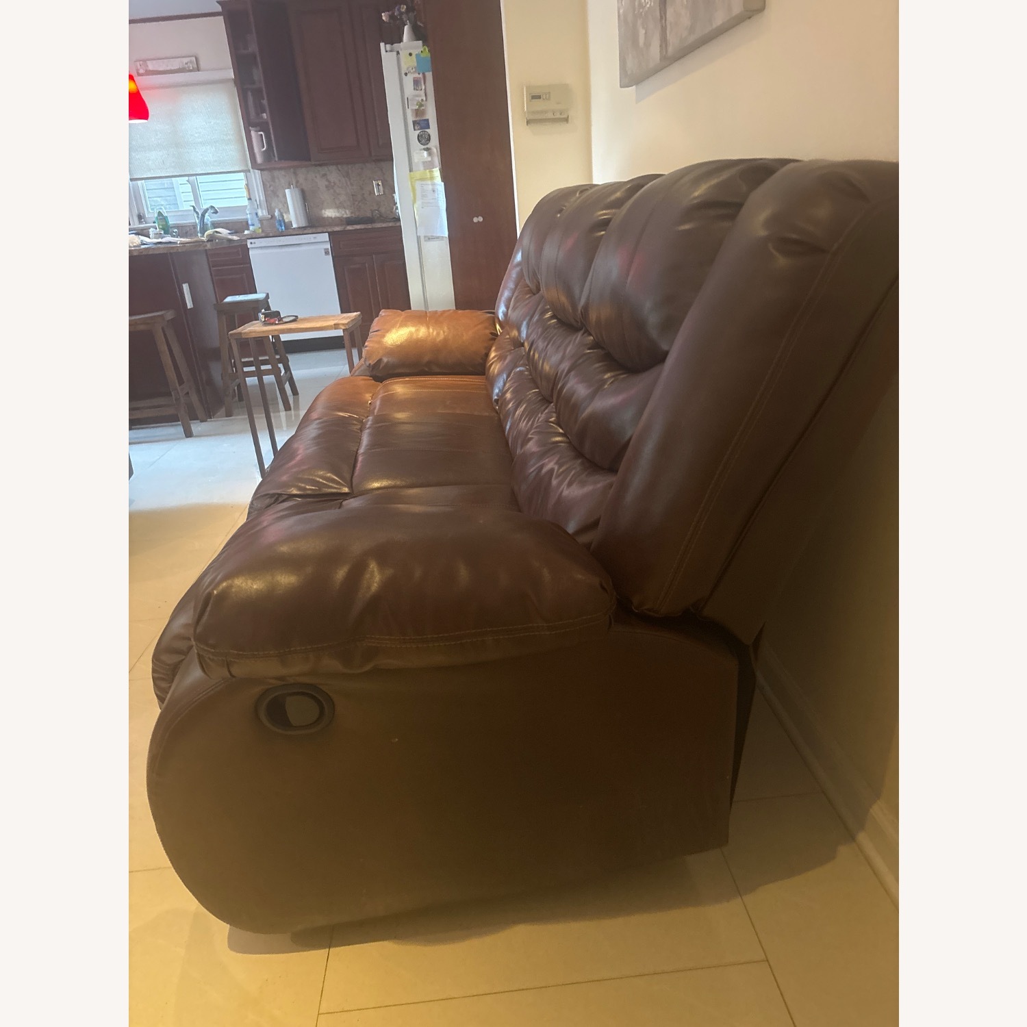 Chocolate Brown Couch - image-1