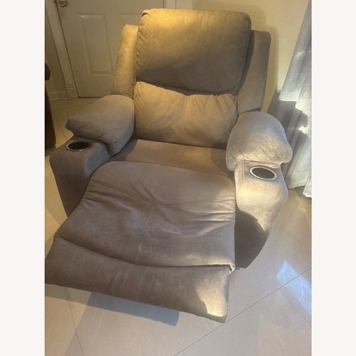 Used Light Gray Fabric Recliner for sale on AptDeco