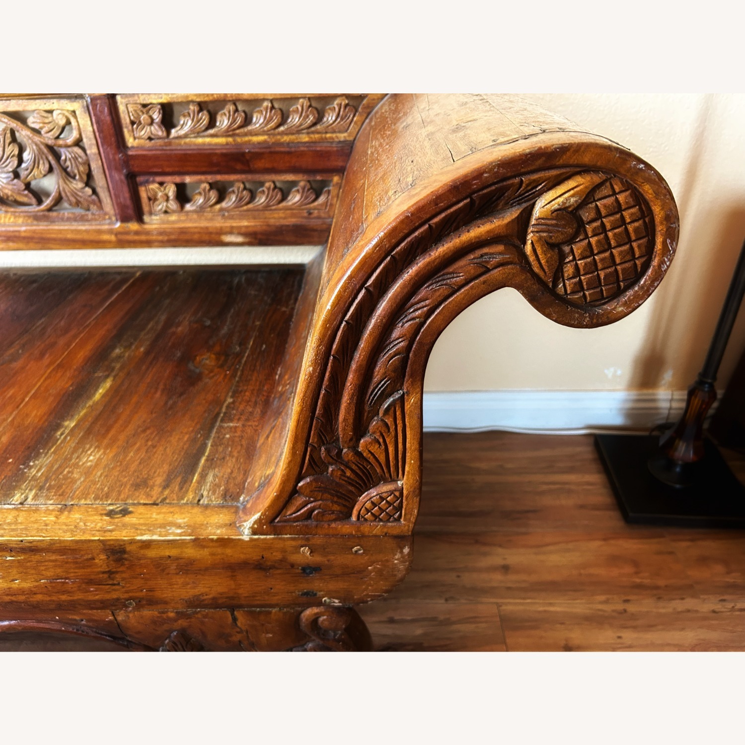 Bali Carved Wood Sofa / Couch / Daybed - image-5