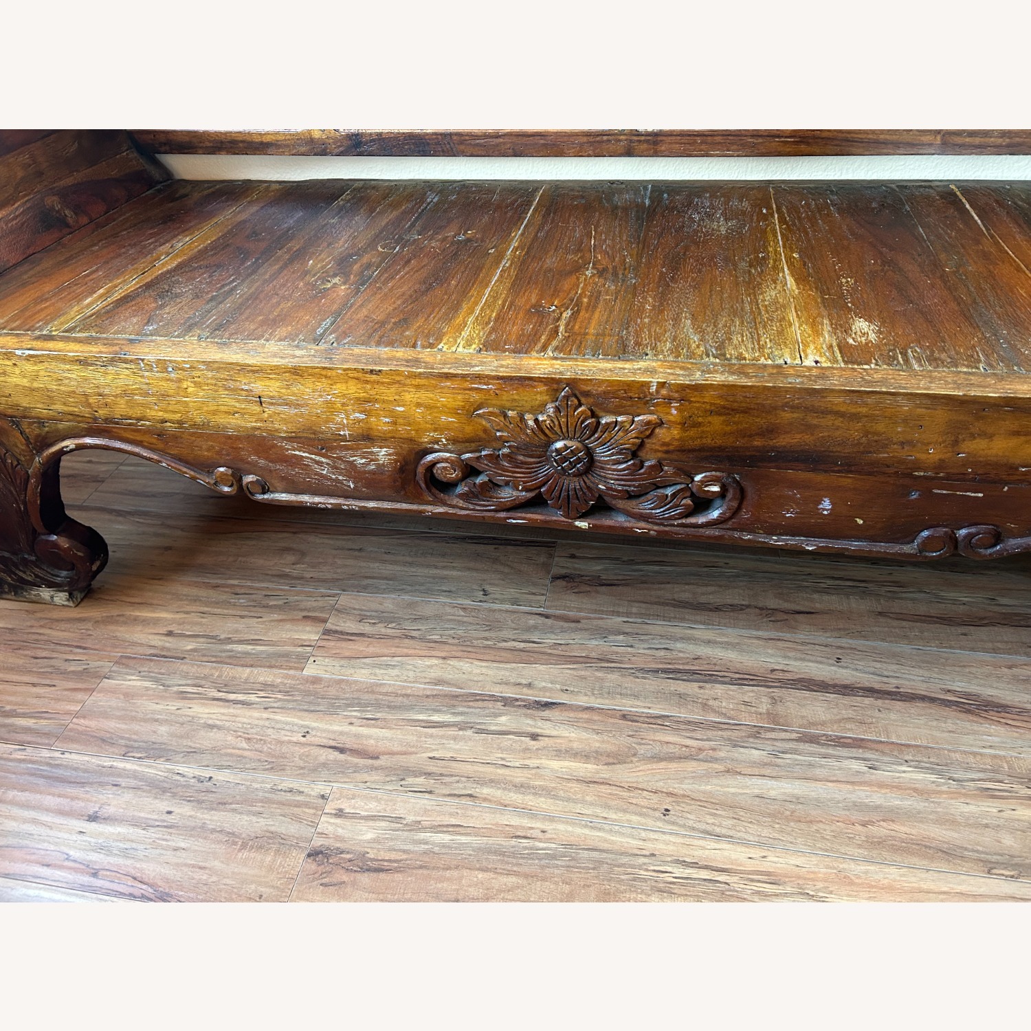 Bali Carved Wood Sofa / Couch / Daybed - image-4